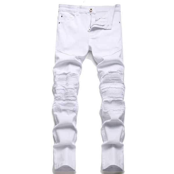 mens jeans high street fashion white hole patch elastic slim fit pleated skinny solid quality denim trousers 230321, Blue
mens jeans high street fashion white hole patch elastic slim fit pleated skinny solid quality denim trousers 230321, Blue