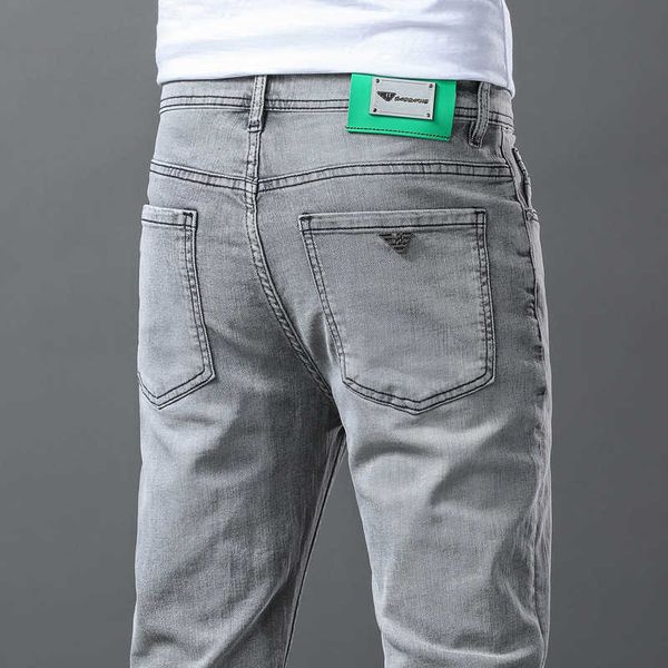 grey smoke jeans men's spring/summer 2023 thin stretch light luxury high end slim fit small leg pants wear, Blue
grey smoke jeans men's spring/summer 2023 thin stretch light luxury high end slim fit small leg pants wear, Blue