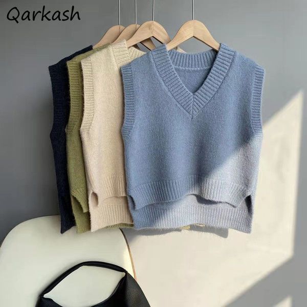 women's vests sweater vest women v-neck asymmetric design sweet solid knitting slim casual korean chic clothing all-match vintage cloth, Black;white
women's vests sweater vest women v-neck asymmetric design sweet solid knitting slim casual korean chic clothing all-match vintage cloth, Black;white
