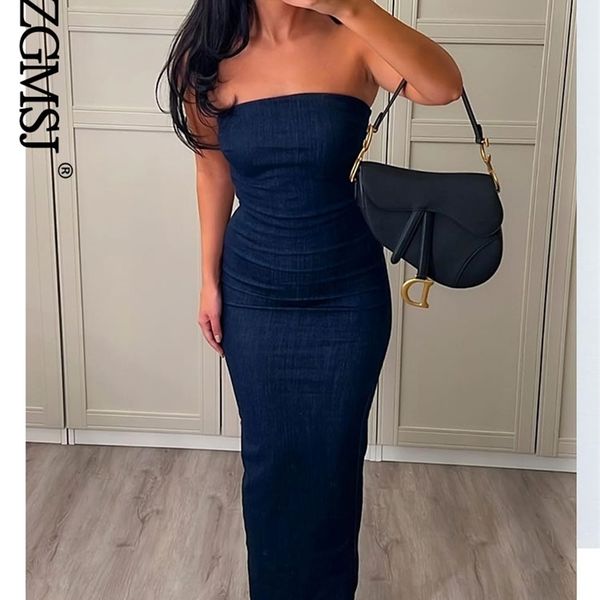 casual dresses nlzgmsj strapless backless zipper split party blue denim female long for women clothes summer evening 230321, Black;gray
casual dresses nlzgmsj strapless backless zipper split party blue denim female long for women clothes summer evening 230321, Black;gray