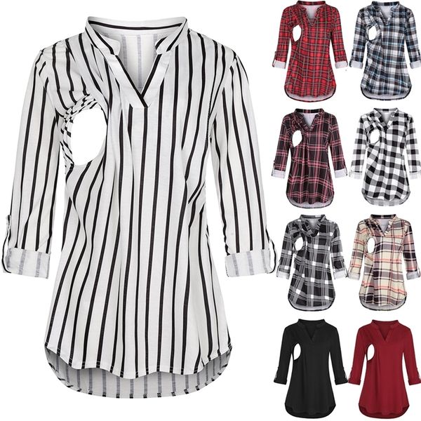 maternity tee breastfeeding t shirt v neck blouses shirts long sleeve striped nursing clothes for pregnant 230322, White
maternity tee breastfeeding t shirt v neck blouses shirts long sleeve striped nursing clothes for pregnant 230322, White
