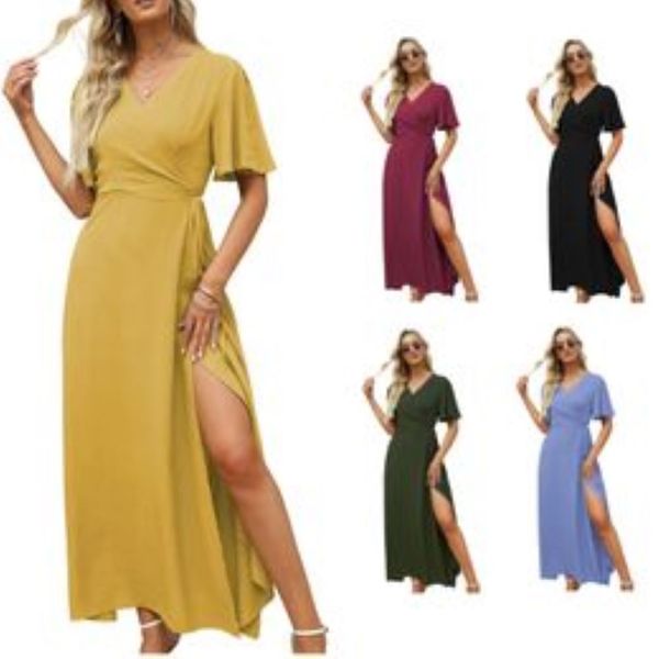 dress bohemian long dress 2023 summer new women's short sleeve v-neck slim fit dress plus size dresses001, Black
dress bohemian long dress 2023 summer new women's short sleeve v-neck slim fit dress plus size dresses001, Black