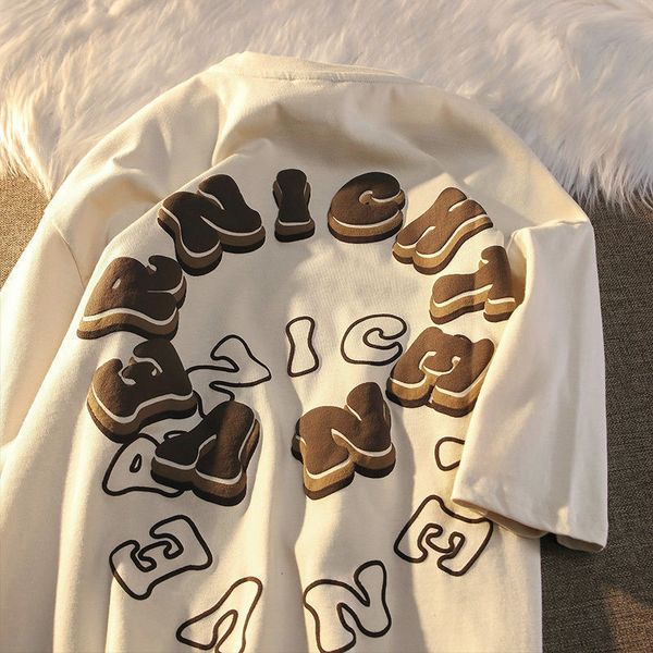 mens tshirts american vintage fashion alphabetic short sleeve tshirt men summer loose niche high street bf couple graphic t shirts y2k 23032, White;black
mens tshirts american vintage fashion alphabetic short sleeve tshirt men summer loose niche high street bf couple graphic t shirts y2k 23032, White;black