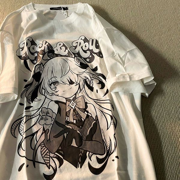 womens tshirt genshin impact fischl graphic aesthetics tshirt hip hop cotton short sleeve loose couple casual harajuku shirt 230323, White
womens tshirt genshin impact fischl graphic aesthetics tshirt hip hop cotton short sleeve loose couple casual harajuku shirt 230323, White
