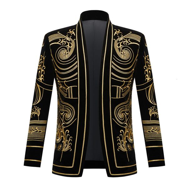 men's suits blazers mens stylish court prince black velvet gold embroidery blazer suit jacket vintage party men stage singer clothing 2, White;black
men's suits blazers mens stylish court prince black velvet gold embroidery blazer suit jacket vintage party men stage singer clothing 2, White;black