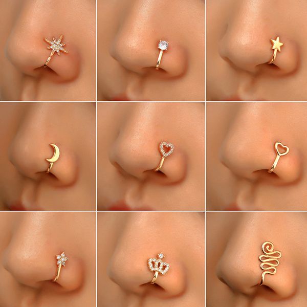 18k gold plated copper fake nose cuff nose rings for women crystal non piercing gold plated clip on nose clip hiphop faux body jewelry whole, Silver
18k gold plated copper fake nose cuff nose rings for women crystal non piercing gold plated clip on nose clip hiphop faux body jewelry whole, Silver