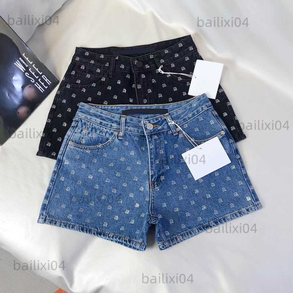 women's shorts spring summer 2023 new aw diamond versatile high waist straight barrel denim women t230323, White;black
women's shorts spring summer 2023 new aw diamond versatile high waist straight barrel denim women t230323, White;black