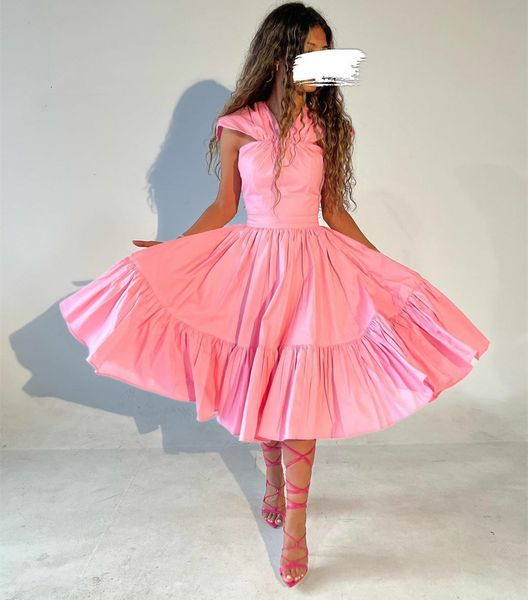 party dresses short pink taffeta evening pockets a line muslim tea length cocktail prom homecoming 230322, White;black
party dresses short pink taffeta evening pockets a line muslim tea length cocktail prom homecoming 230322, White;black