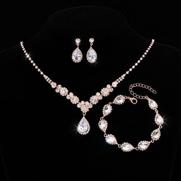 20 sets/lot necklace earring bracelet suit inlaid zircon rhinestone crystal twinkle bridal decorate adjeustable length necklace non fading w, Silver
20 sets/lot necklace earring bracelet suit inlaid zircon rhinestone crystal twinkle bridal decorate adjeustable length necklace non fading w, Silver
