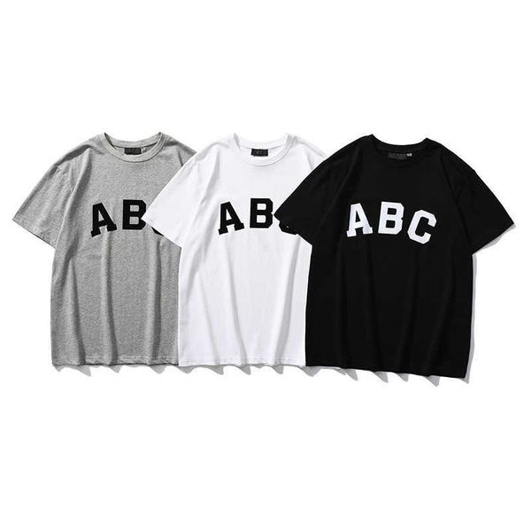 essentialls t shirt for men women fg sport tshirt seventh season main line abc flocked print loose short sleeve tee couple tee, White;black
essentialls t shirt for men women fg sport tshirt seventh season main line abc flocked print loose short sleeve tee couple tee, White;black