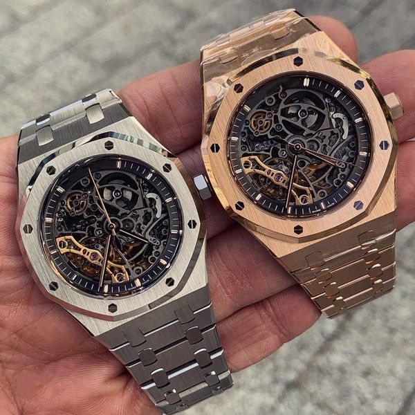 luxury mens watches 3132 movement watches for men 41mm montre de luxe watch silver 18k gold skeleton watchs wristwatch mechanical automatic, Slivery;brown
luxury mens watches 3132 movement watches for men 41mm montre de luxe watch silver 18k gold skeleton watchs wristwatch mechanical automatic, Slivery;brown