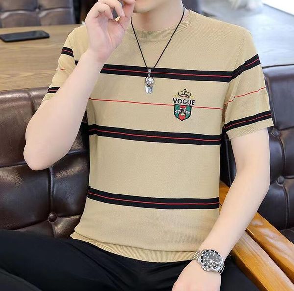 men's t shirts designer brand of luxury loose oversized clothing knit sweater short sleeves men and women tee shirts, White;black
men's t shirts designer brand of luxury loose oversized clothing knit sweater short sleeves men and women tee shirts, White;black