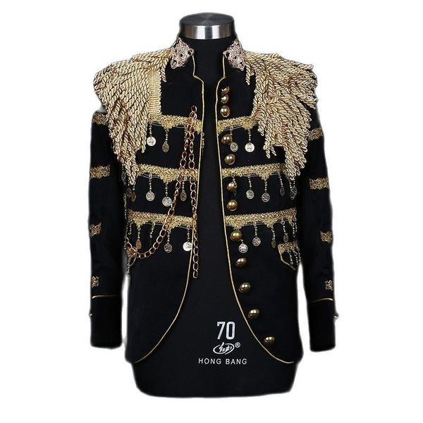 men's suits blazers parklees stylish military jacket for men party stage prom tuxedo vintage luxury dress costume homme 230323, White;black
men's suits blazers parklees stylish military jacket for men party stage prom tuxedo vintage luxury dress costume homme 230323, White;black