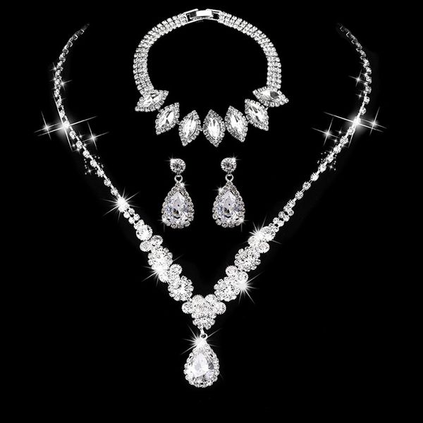 10 style necklace earring bracelet suit inlaid zircon rhinestone crystal twinkle bridal decorate adjeustable length necklace elegant women w, Silver
10 style necklace earring bracelet suit inlaid zircon rhinestone crystal twinkle bridal decorate adjeustable length necklace elegant women w, Silver