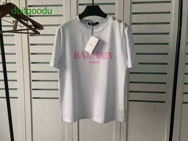 ballmmains 2023ss spring summer new short sleeve shoulder gold button stamped letter cotton t-shirt couple style, White
ballmmains 2023ss spring summer new short sleeve shoulder gold button stamped letter cotton t-shirt couple style, White