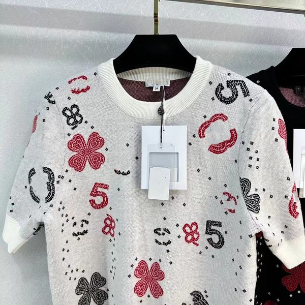 319 2023 runway summer brand same style sweater short sleeve crew neck pullover fashion clothes white black womens weilanx663
319 2023 runway summer brand same style sweater short sleeve crew neck pullover fashion clothes white black womens weilanx663