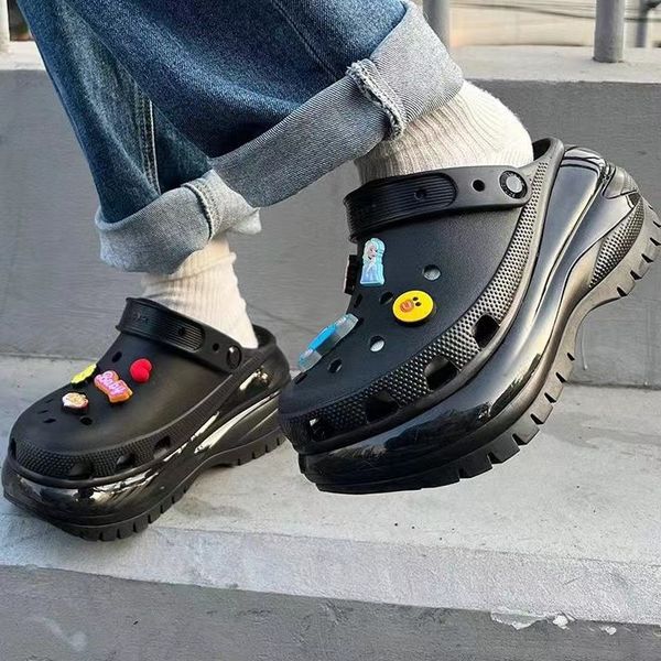 2023 mega crush clogs platform croc sandals designer sandal beach waterproof women rubber slippers mules outdoor slides lady cute slip on si, Black
2023 mega crush clogs platform croc sandals designer sandal beach waterproof women rubber slippers mules outdoor slides lady cute slip on si, Black