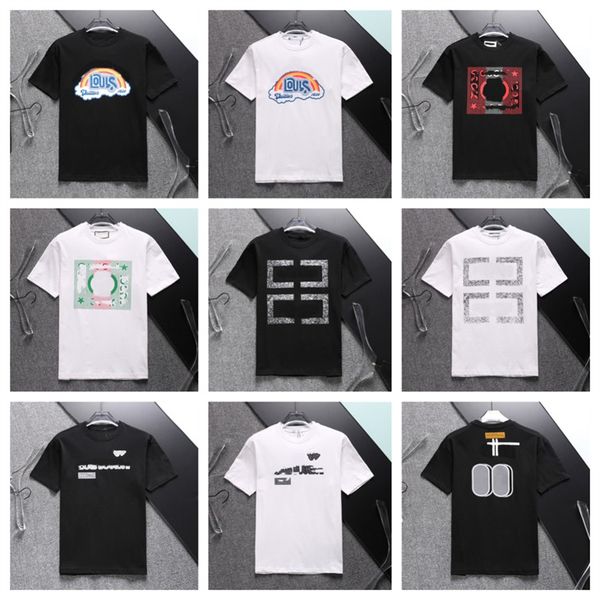 new men's and women's t shirt official designer short-sleeved high-quality tshirt printing quick-drying anti-wrinkle luxury casual, White;black
new men's and women's t shirt official designer short-sleeved high-quality tshirt printing quick-drying anti-wrinkle luxury casual, White;black