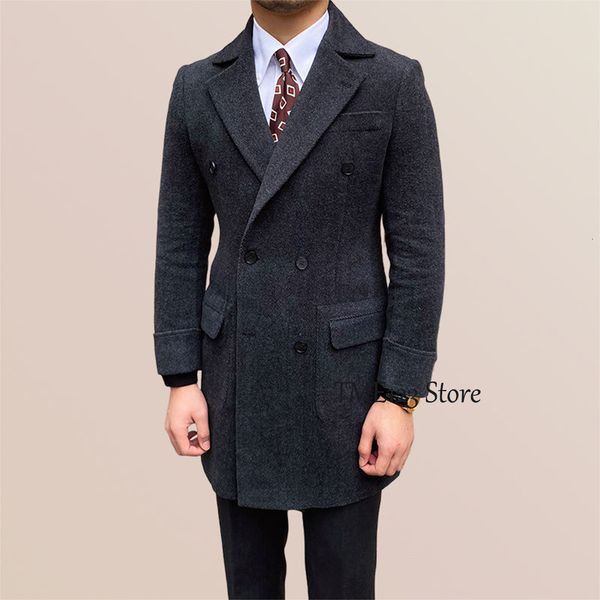 men's suits blazers suit double breasted herringbone jacket men slim fit vintage long keep warm woolen blazer coats 230323, White;black
men's suits blazers suit double breasted herringbone jacket men slim fit vintage long keep warm woolen blazer coats 230323, White;black