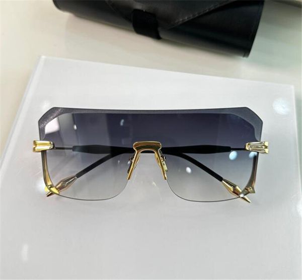 new fashion design shield sunglasses laniti metal rimless frame with a futuristic reverse gradient single lens blade high end outdoor uv400, White;black
new fashion design shield sunglasses laniti metal rimless frame with a futuristic reverse gradient single lens blade high end outdoor uv400, White;black