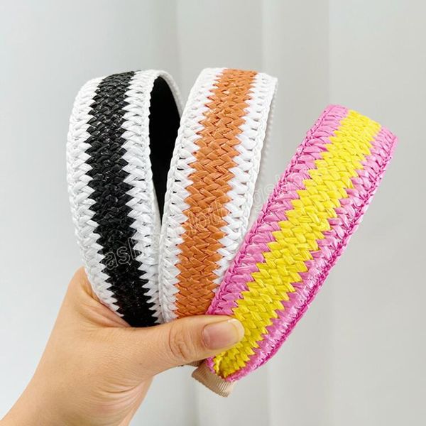 fashion women headband wide side straw braided hairband center colorimetric turban hair accessories, Slivery;white
fashion women headband wide side straw braided hairband center colorimetric turban hair accessories, Slivery;white