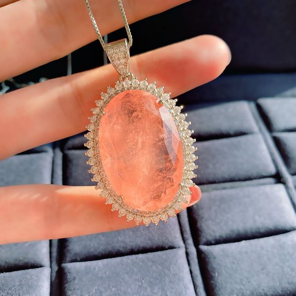 huge oval 20*30mm pink gemstones pendant 925 sterling silver wedding pendants necklace for women engagement chocker jewelry
huge oval 20*30mm pink gemstones pendant 925 sterling silver wedding pendants necklace for women engagement chocker jewelry