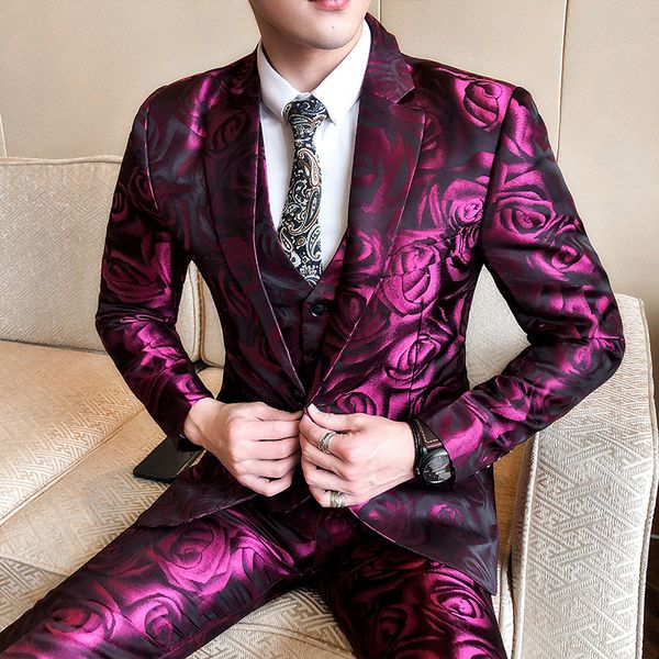 men's suits blazers rose pink tuxedo groom jacketvestpants business slim club party prom formal 230323, White;black
men's suits blazers rose pink tuxedo groom jacketvestpants business slim club party prom formal 230323, White;black