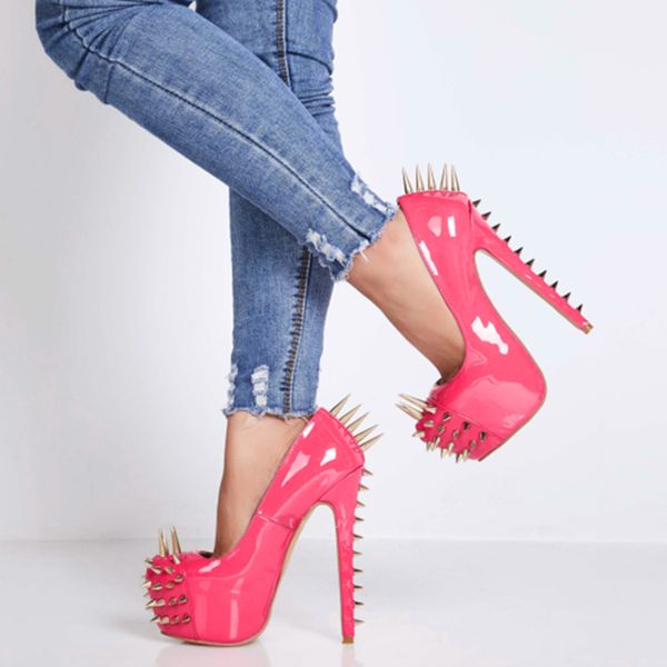 olomm handmade women pumps rivets stiletto heel pumps round toe black pink fuchsia night club shoes women us size 5-14
olomm handmade women pumps rivets stiletto heel pumps round toe black pink fuchsia night club shoes women us size 5-14