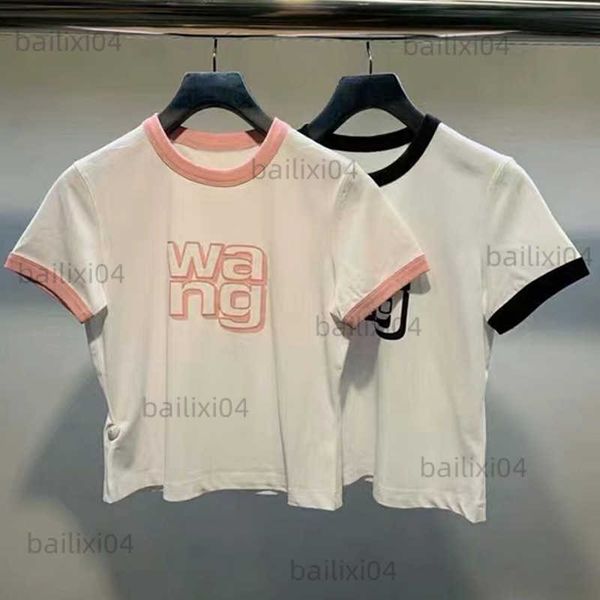 women's t-shirt aw spring summer slim fit contrast color short sleeve 3d letter round neck print ins fashion t230323, White
women's t-shirt aw spring summer slim fit contrast color short sleeve 3d letter round neck print ins fashion t230323, White