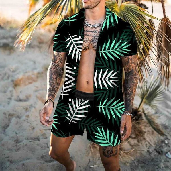 2022 new summer men's casual set 3d printed hawaiian sportswear short sleeve shirt beach, Black
2022 new summer men's casual set 3d printed hawaiian sportswear short sleeve shirt beach, Black