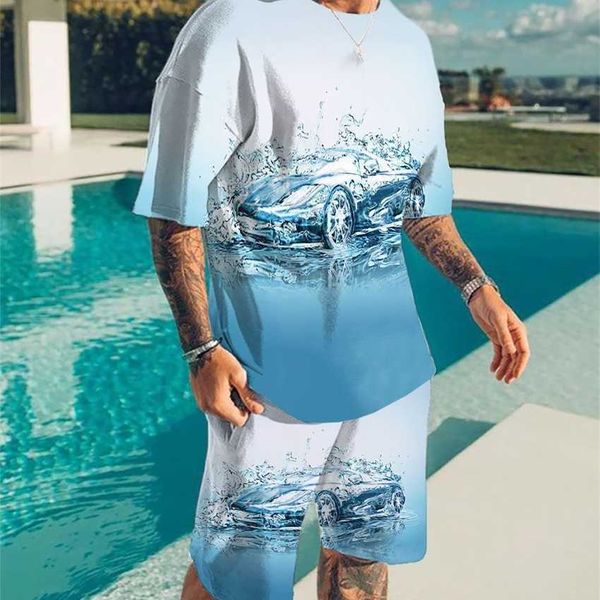 summer new 3d digital printing men's short sleeve beach pants set fashion t-shirt shorts, White;black
summer new 3d digital printing men's short sleeve beach pants set fashion t-shirt shorts, White;black