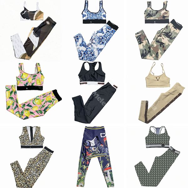 21 styles women yoga outfits designer tracksuits with letter personality printed lady sport vest quick dry leggings 2pcs set, Gray
21 styles women yoga outfits designer tracksuits with letter personality printed lady sport vest quick dry leggings 2pcs set, Gray