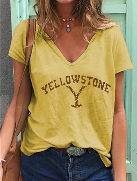 women's tshirt yellowston woman casual cotton vneck sleeveless tshirt female loose printed tee femal clothing mujer camisetas 230323, White
women's tshirt yellowston woman casual cotton vneck sleeveless tshirt female loose printed tee femal clothing mujer camisetas 230323, White