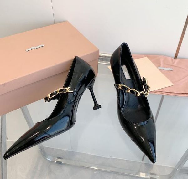women's miu high chain heels shoes metal buckles with pointy stiletto sandals fashion shoes ladies banquet wedding holiday leather high, Black
women's miu high chain heels shoes metal buckles with pointy stiletto sandals fashion shoes ladies banquet wedding holiday leather high, Black