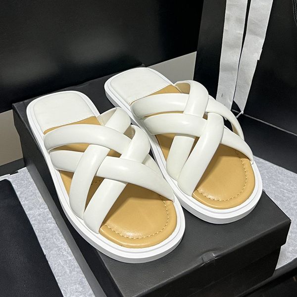spring and summer new bread slippers cross-foot beach channel slippers women's shoes designer sandals heel height sandals flat slippers, Black
spring and summer new bread slippers cross-foot beach channel slippers women's shoes designer sandals heel height sandals flat slippers, Black