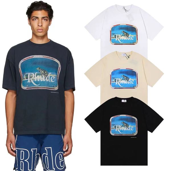 men's plus tees rhude leopard pattern men's shirt summer fashion street casual short sleeve beach style cotton women's t shir, Black;brown
men's plus tees rhude leopard pattern men's shirt summer fashion street casual short sleeve beach style cotton women's t shir, Black;brown