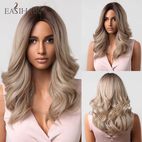 synthetic wigs easihair medium length wavy synthetic wigs brown to blonde ombre hair middle part for black women cosplay heat resistant 2302
synthetic wigs easihair medium length wavy synthetic wigs brown to blonde ombre hair middle part for black women cosplay heat resistant 2302
