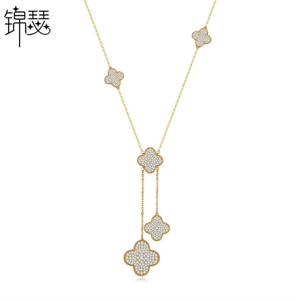 necklaces strands strings jinse xiaoxiang four leaf clover necklace copper inlaid zircon pendant long korean personalized dress neck chain j, Silver
necklaces strands strings jinse xiaoxiang four leaf clover necklace copper inlaid zircon pendant long korean personalized dress neck chain j, Silver