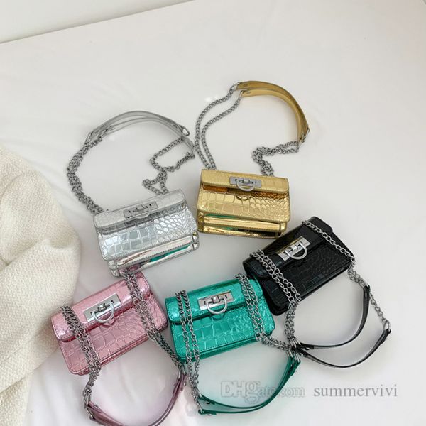 2023 children letter handbags teenagers girls crocodile grain alar one-shoulder bag kids metals chain messenger lipsticks bags z1041, Black
2023 children letter handbags teenagers girls crocodile grain alar one-shoulder bag kids metals chain messenger lipsticks bags z1041, Black