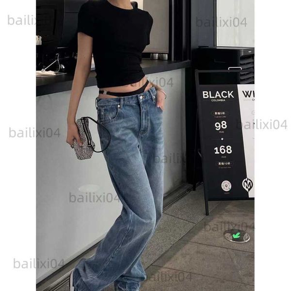 women's jeans aw cool fashion diamond belt wide leg pants 2023 early spring new loose women t230323, Blue
women's jeans aw cool fashion diamond belt wide leg pants 2023 early spring new loose women t230323, Blue