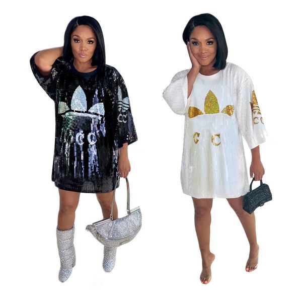 european and american women's fashion personality short sleeve women's casual dress designer dress loose short sleeves juicy, Black;gray
european and american women's fashion personality short sleeve women's casual dress designer dress loose short sleeves juicy, Black;gray