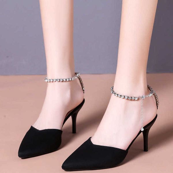 2022 summer fashion bling crystal strap pumps pointed toe elegant party sandals black suede shoes black bridal high heels 230202
2022 summer fashion bling crystal strap pumps pointed toe elegant party sandals black suede shoes black bridal high heels 230202