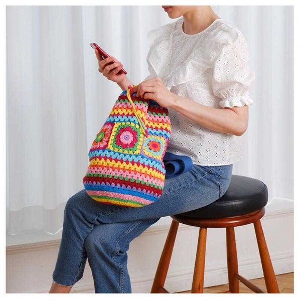casual knitted handmade bohemian shoulder bags crochet granny square backpacks barrel woven handbag shaped women travel bag 2023, Red;black
casual knitted handmade bohemian shoulder bags crochet granny square backpacks barrel woven handbag shaped women travel bag 2023, Red;black