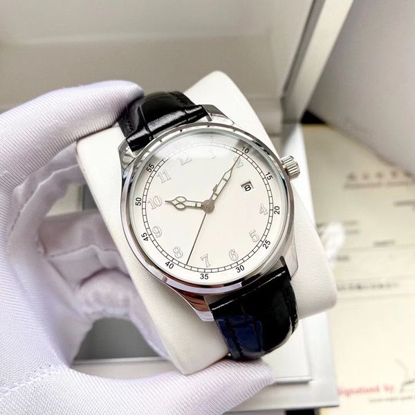 luxury men's watch 40mm black blue white 316l precision steel case leather band fully automatic mechanical movement fashion business, Slivery;brown
luxury men's watch 40mm black blue white 316l precision steel case leather band fully automatic mechanical movement fashion business, Slivery;brown