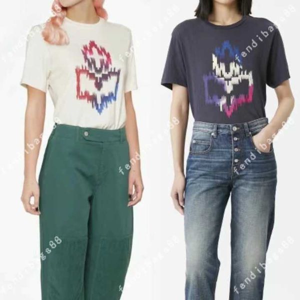 isabel marant 2023ss women designer t shirts casual colorful abstract letter printing t-shirts straight sports fashion short sleeve tees, White
isabel marant 2023ss women designer t shirts casual colorful abstract letter printing t-shirts straight sports fashion short sleeve tees, White