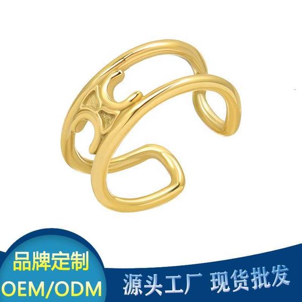 designer jewelry small design triumphal arch pattern stainless steel ring selling titanium plated 18k gold ins hand jewelry, Silver
designer jewelry small design triumphal arch pattern stainless steel ring selling titanium plated 18k gold ins hand jewelry, Silver