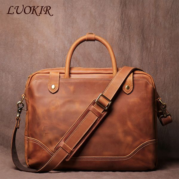 briefcases luokir genuine leather men briefcase retro crazy horse cowhide handbag computer bag for office 16 inch lap230323
briefcases luokir genuine leather men briefcase retro crazy horse cowhide handbag computer bag for office 16 inch lap230323