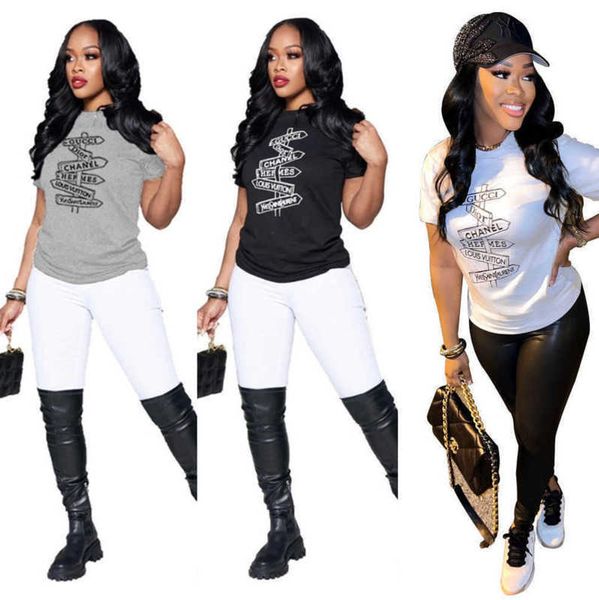 retail plus size s-xxxl 2022 casual womens short sleeve t-shirt summer designer letter print crew neck clothing, White
retail plus size s-xxxl 2022 casual womens short sleeve t-shirt summer designer letter print crew neck clothing, White
