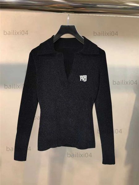 women's sweaters aw 2023 spring new long sleeve v-neck slim fit letter diamond t-shirt women t230323, White;black
women's sweaters aw 2023 spring new long sleeve v-neck slim fit letter diamond t-shirt women t230323, White;black