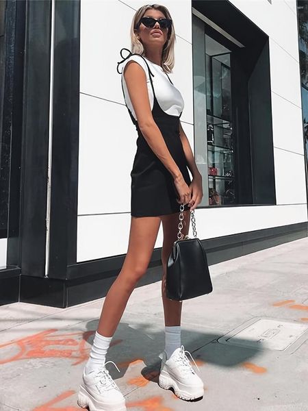 casual dresses solid tie crew neck lace up dress, Black;gray
